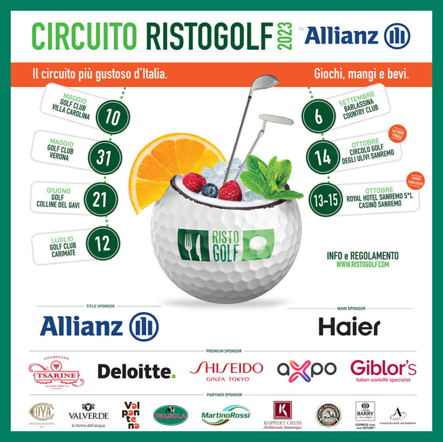 Circuito Ristogolf 2023 by Allianz: prima tappa Golf Club Villa Carolina mercoledi 10 maggio 2023